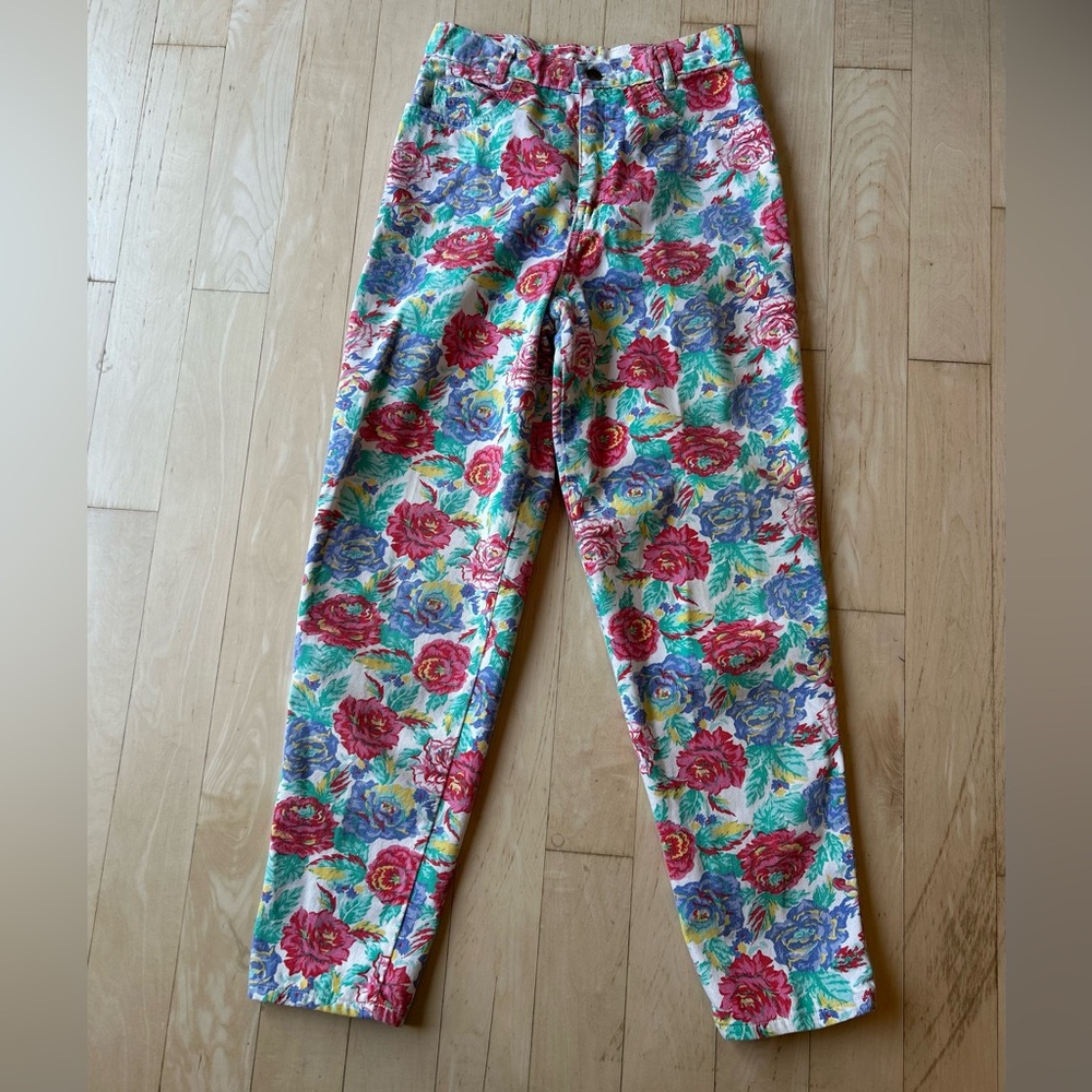 Jack Mulqueen Vintage ‘80s Women’s Floral High Waisted Jeans - Size 10